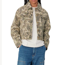 Load image into Gallery viewer, Carhartt WIP W&#39;Duck Orell Jacket Camo Duck, Black Bleached
