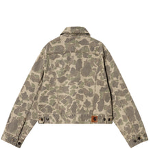 Load image into Gallery viewer, Carhartt WIP W&#39;Duck Orell Jacket Camo Duck, Black Bleached
