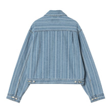 Load image into Gallery viewer, Carhartt WIP W&#39; Rylan Jacket Rylan Stripe Blue
