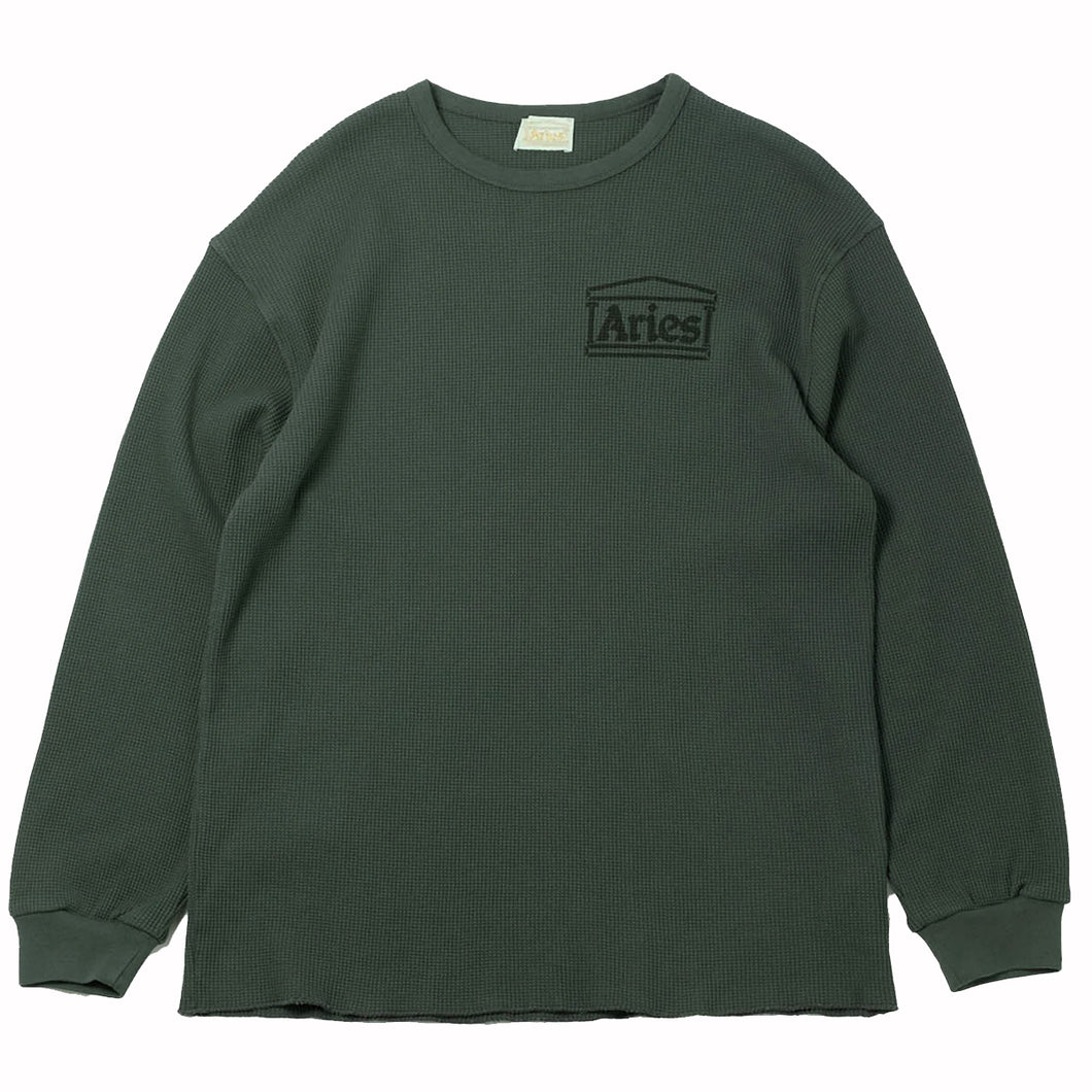 Aries Waffle LS Tee Dark Olive