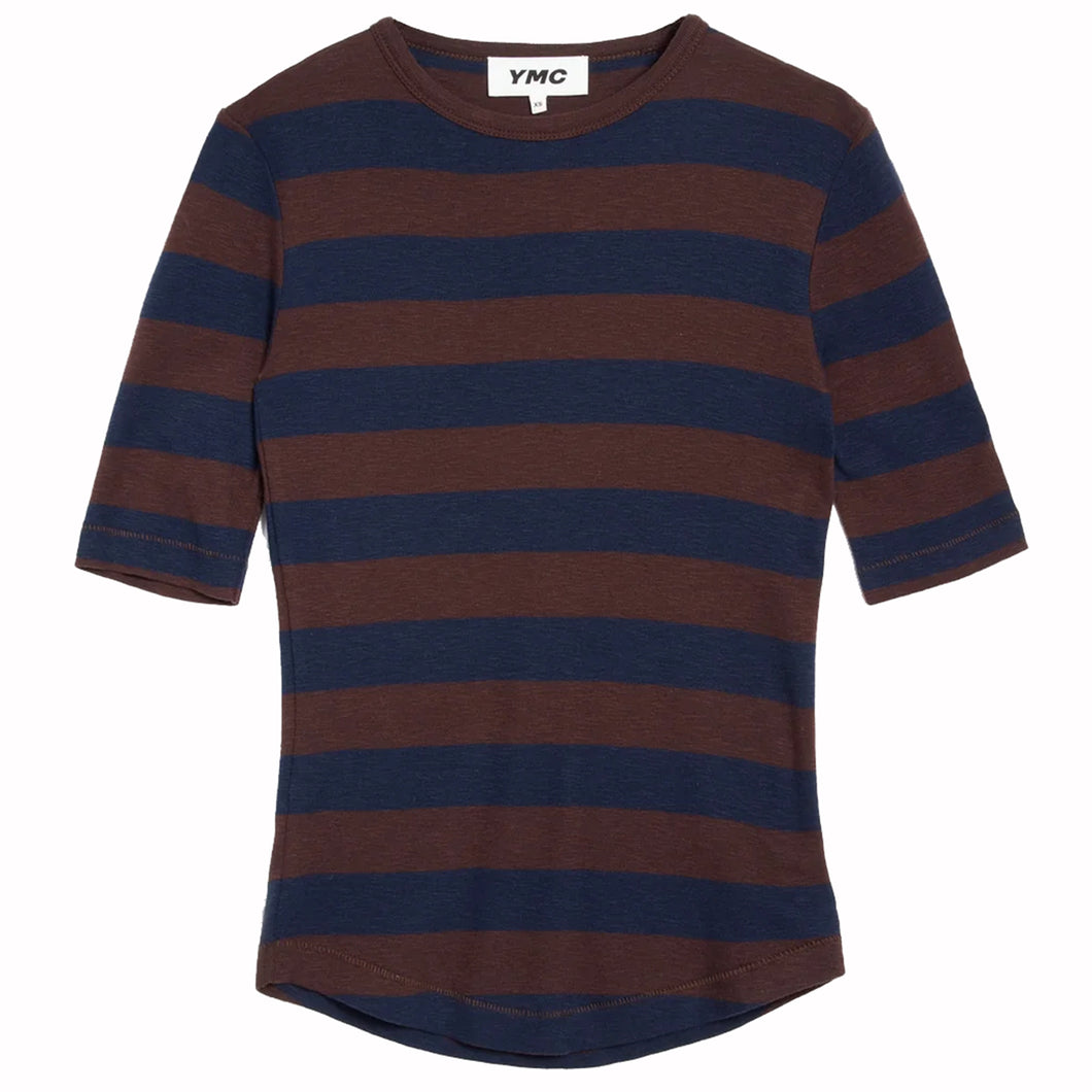 YMC Charlotte S/S Top Brown / Navy