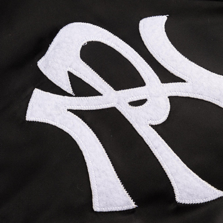 No Problemo NYP Nylon Varsity Jacket Black