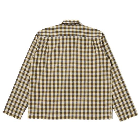 Universal Works Aberdeen Lincot Zip Shirt Olive