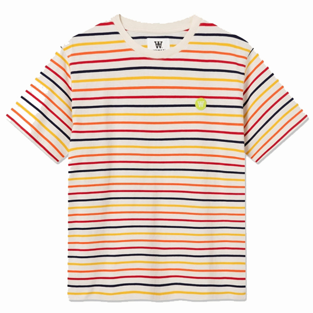 Wood Wood Ace Stripe T-Shirt Off-White Stripe