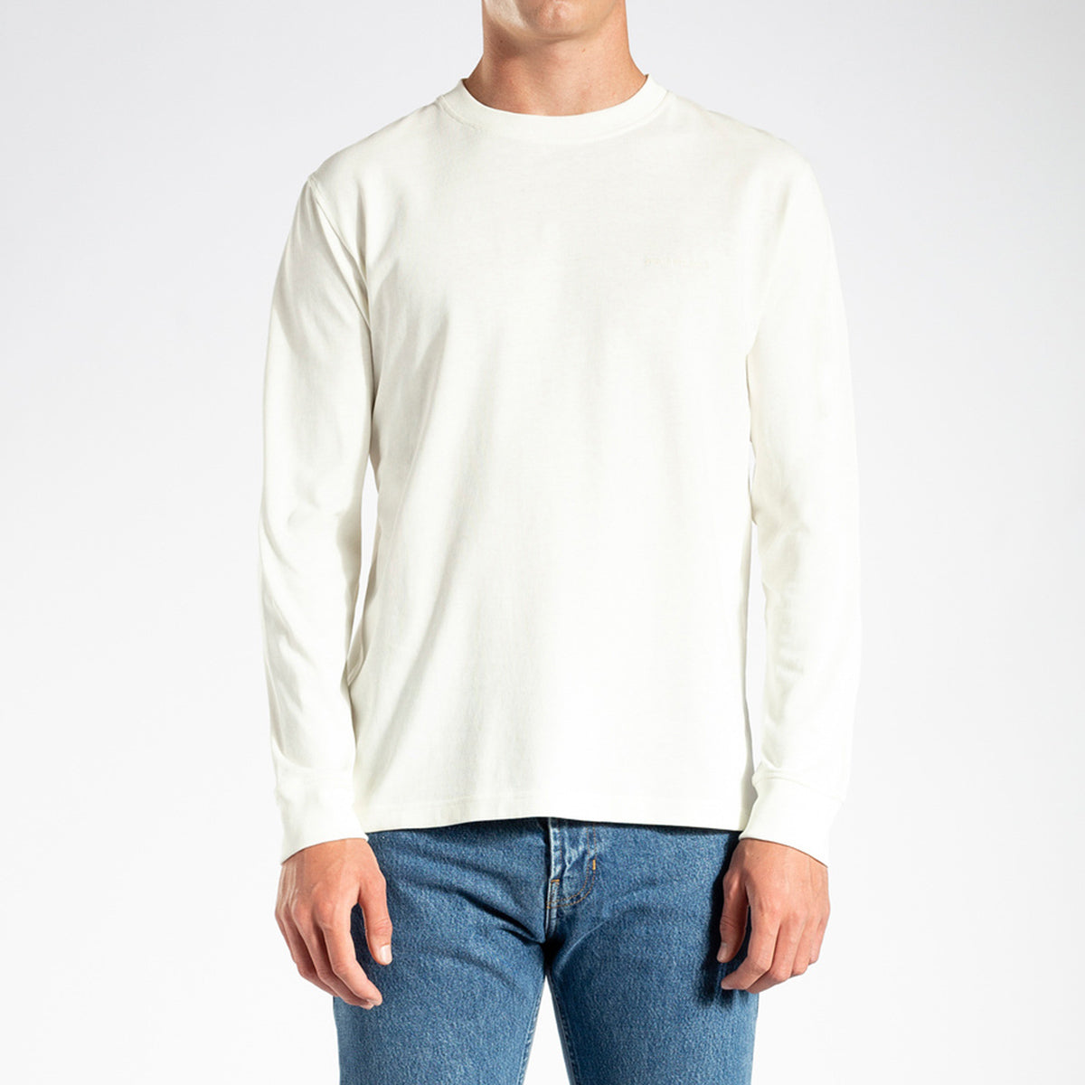 Norse Projects Johannes Heavy Logo L/S Ecru