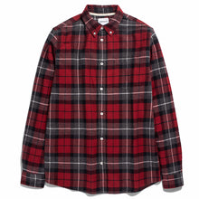 Load image into Gallery viewer, Norse Projects Anton Brushed Flannel Check Burgundy
