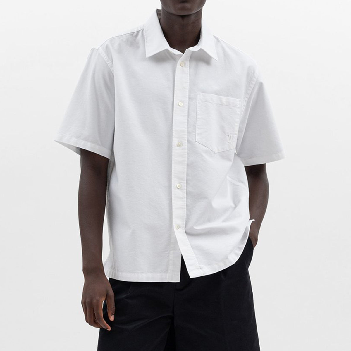 Norse Projects Ivan Oxford Monogram White