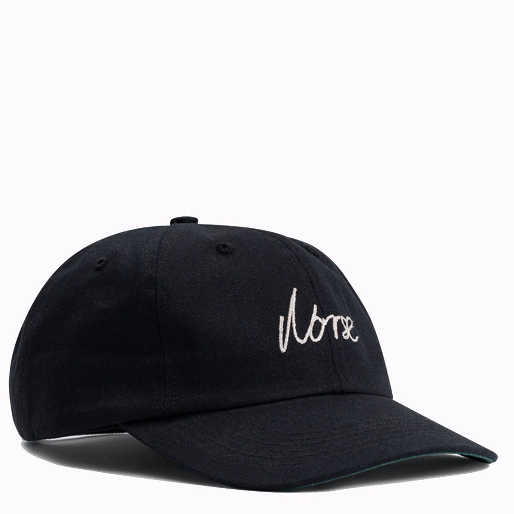 Norse Projects Chainstitch Logo Twill Cap Black
