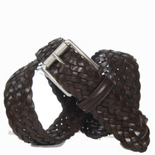 Load image into Gallery viewer, Andersons Classic Woven Leather Belt Dark Brown
