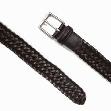 Load image into Gallery viewer, Andersons Classic Woven Leather Belt Dark Brown
