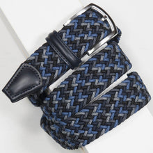 Load image into Gallery viewer, Andersons Classic Elastic Woven Belt Navy/Black/Grey/Blue
