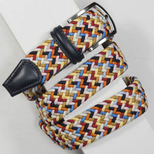 Load image into Gallery viewer, Andersons Classic Elastic Woven Belt Navy/Blue/White/Yellow/Pink
