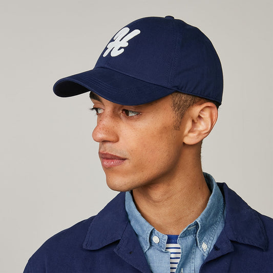 Hartford Woven H Cap Worker Blue