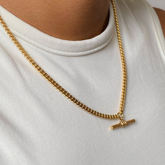 Hoops and Chains T-Bar Chain Gold