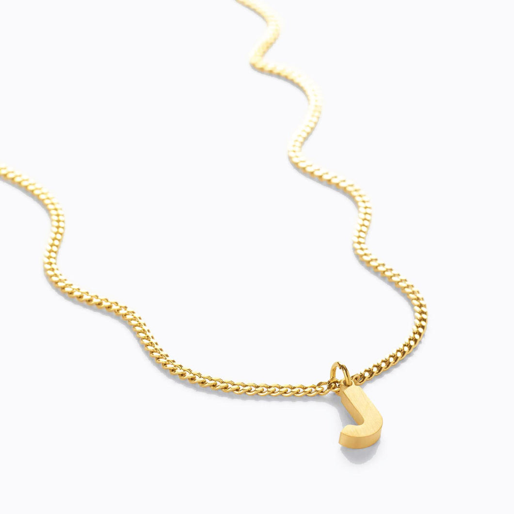 Hoops And Chains Mini Letter Chain 'J'