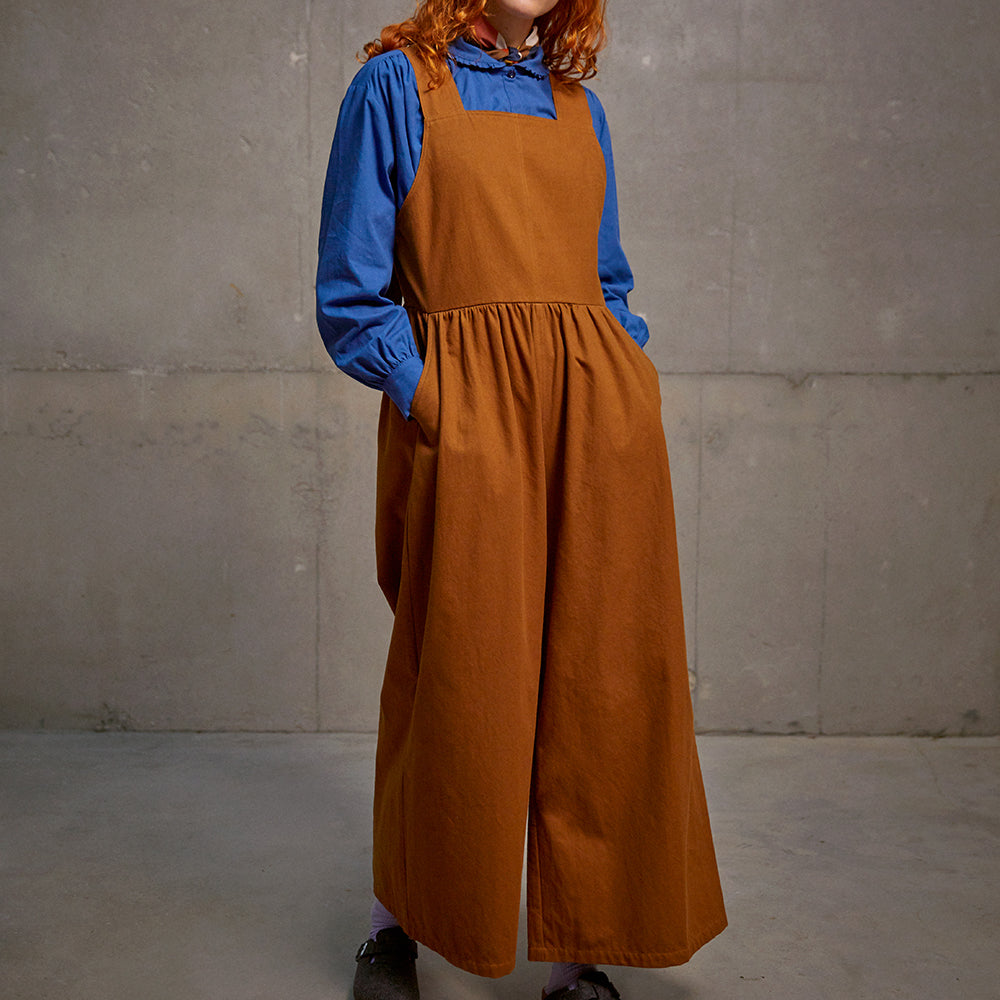 Sideline Polly Dungarees Tobacco