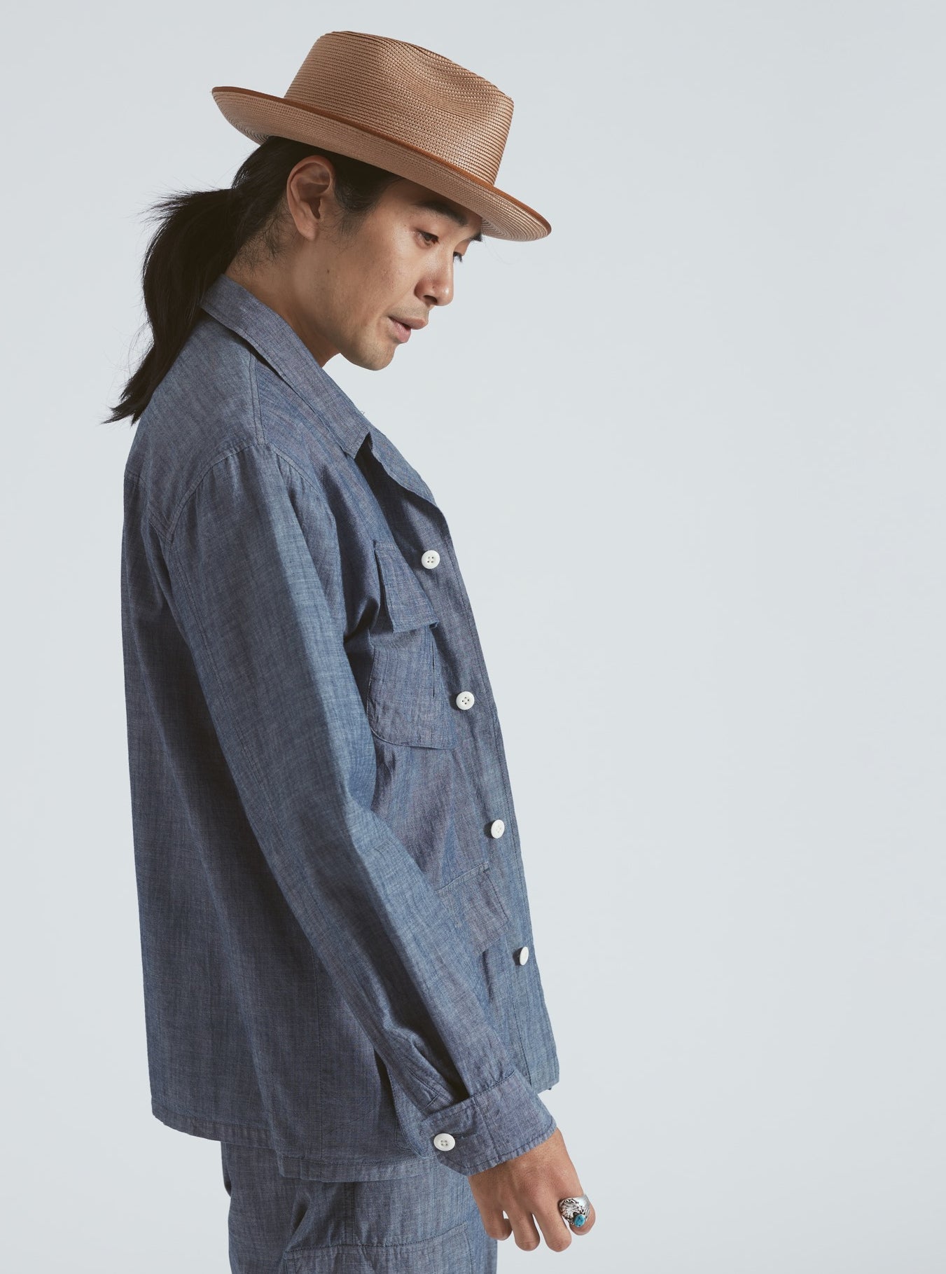 Universal Works Jungle Jacket Indigo Chambray