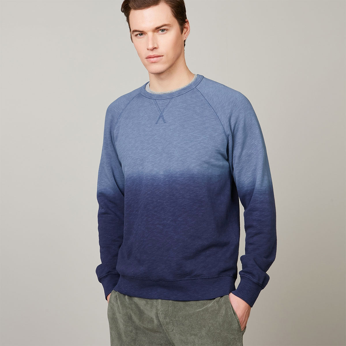 Hartford Navy Blue Tie Dye  Light Sweatshirt