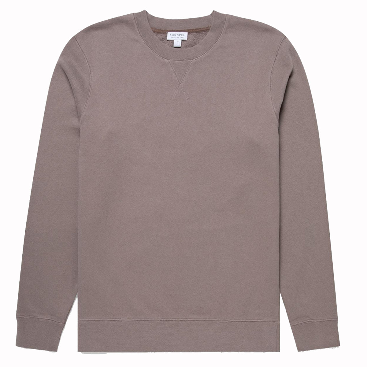 Sunspel Loopback Sweatshirt Umber Brown