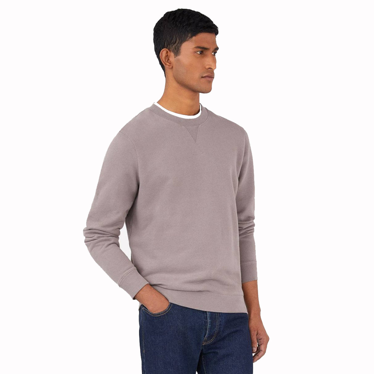 Sunspel Loopback Sweatshirt Umber Brown