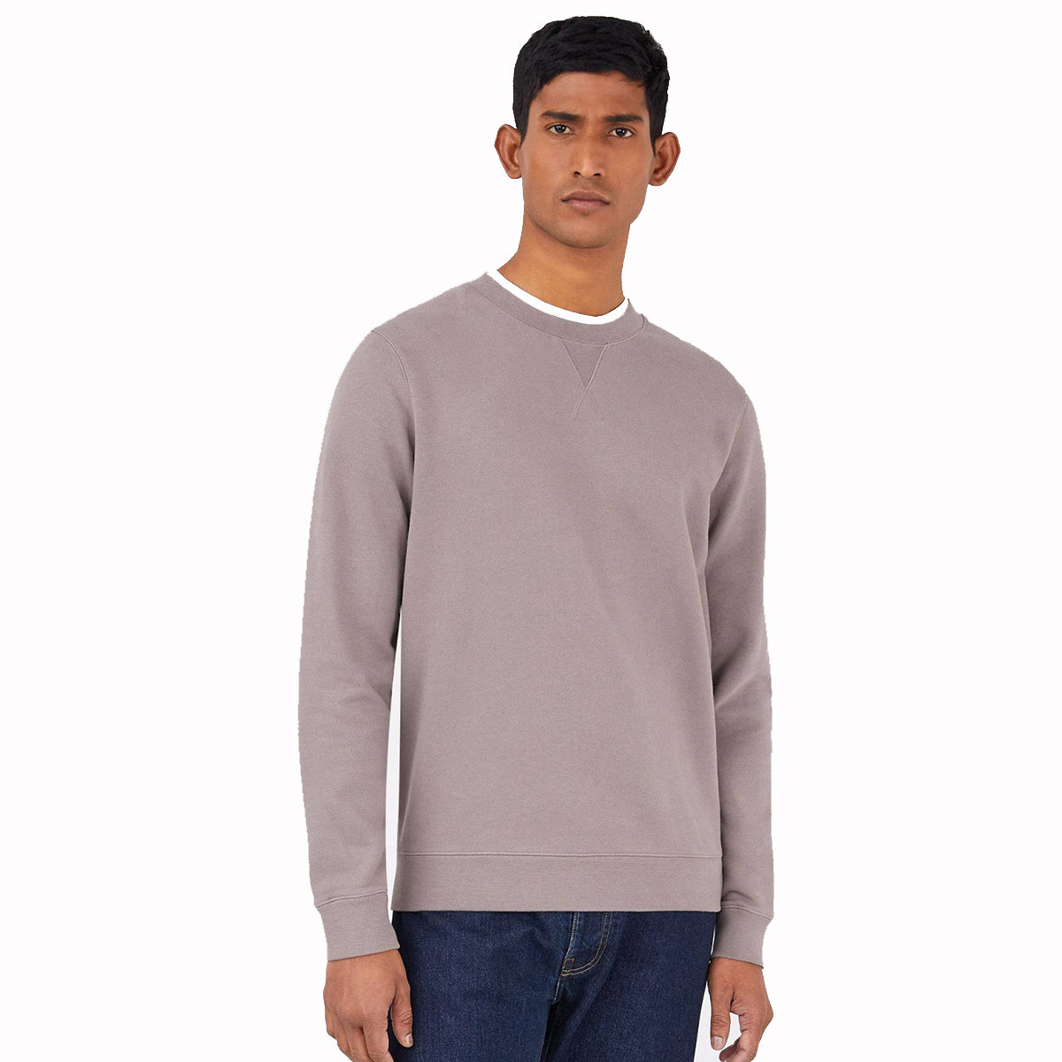 Sunspel Loopback Sweatshirt Umber Brown