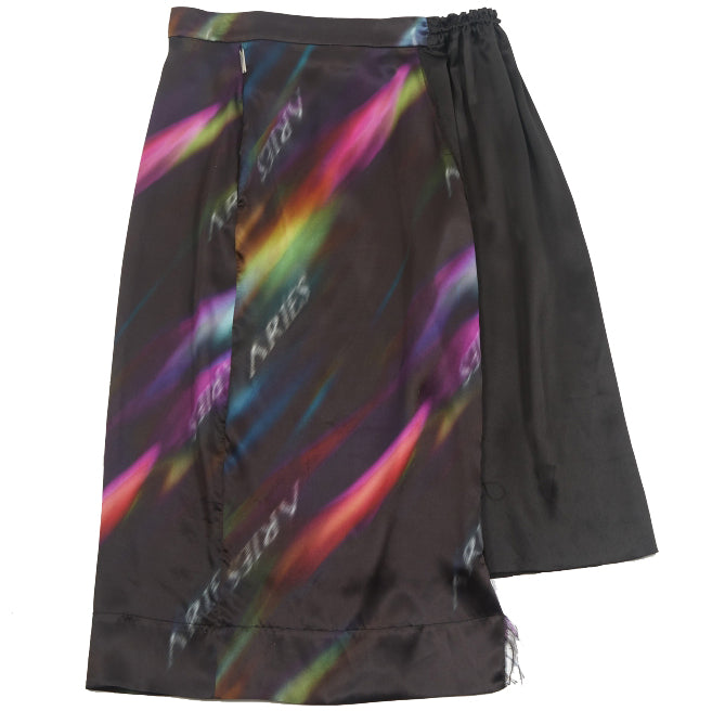 Aries Aurora Print Half and Half Skirt Black/Multi