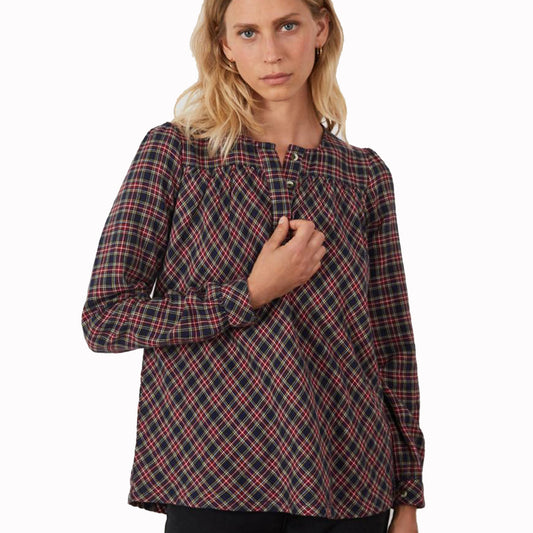 Leon & Harper Celsius Plain Blouse Red