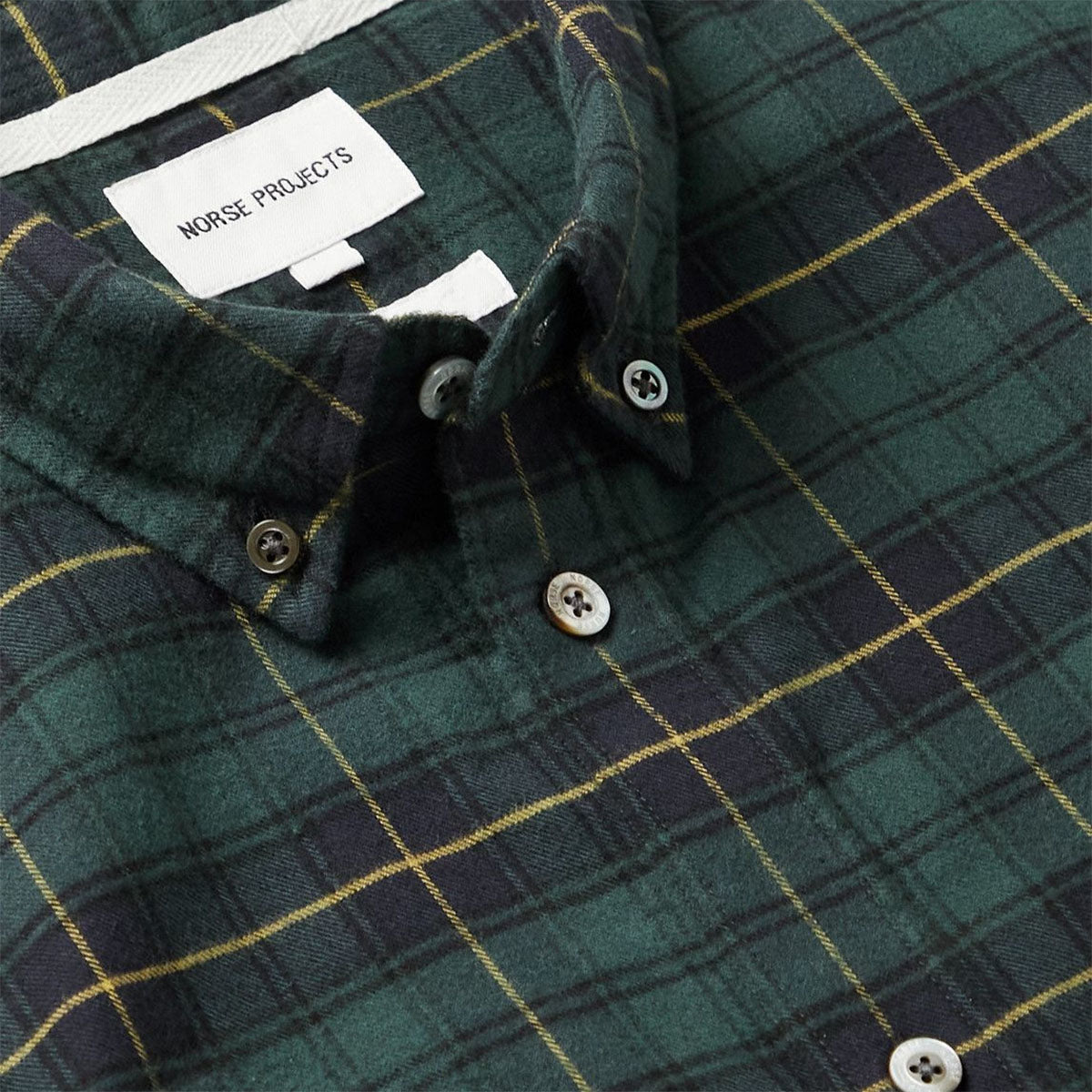 Norse Projects Anton Brushed Flannel Check Black Watch