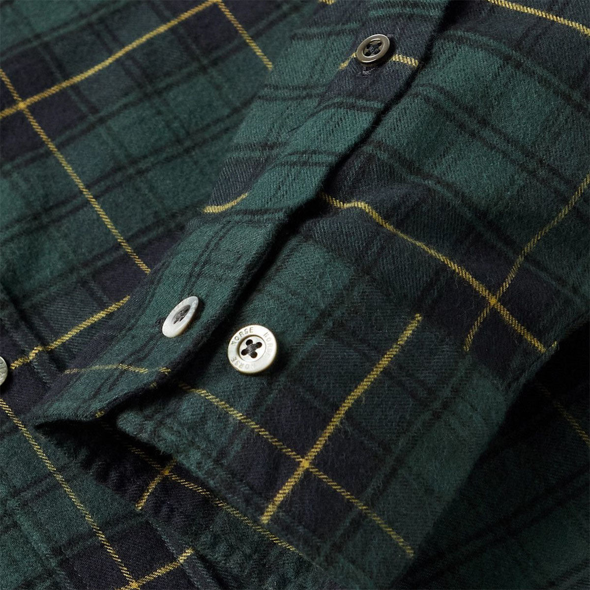Norse Projects Anton Brushed Flannel Check Black Watch