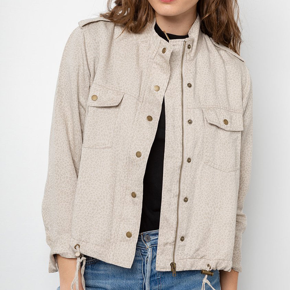 Rails Collins Jacket White Mini Cheetah