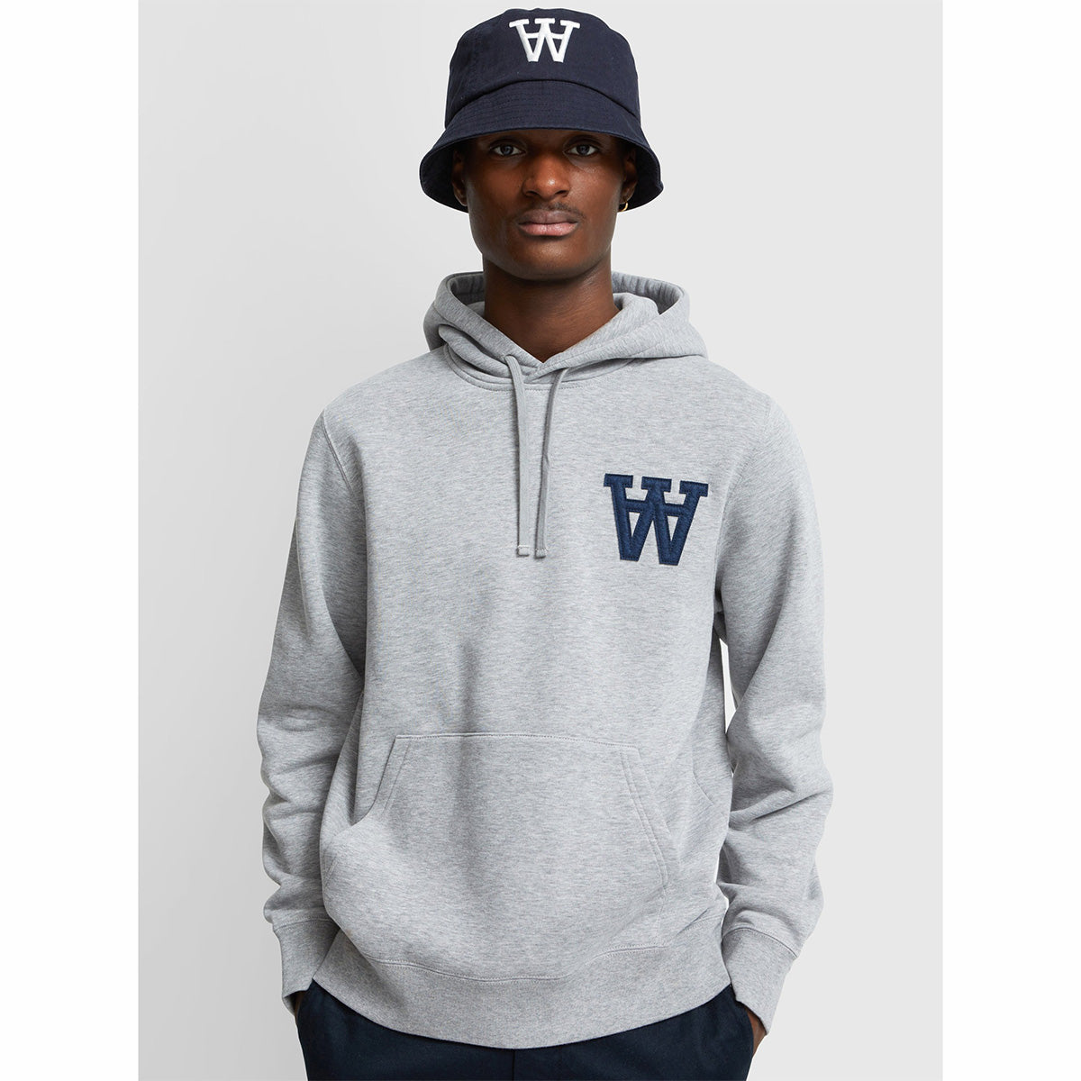 Wood Wood Ian Hoodie Grey Melange