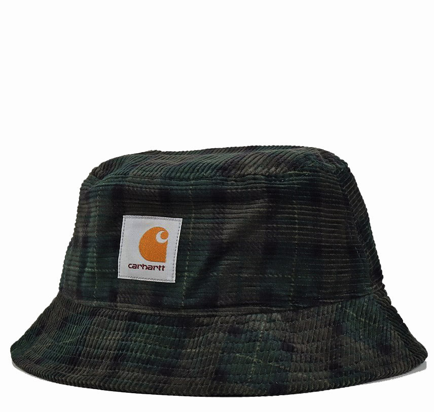 Carhartt WIP Cord Bucket Hat Break Check Print Grove