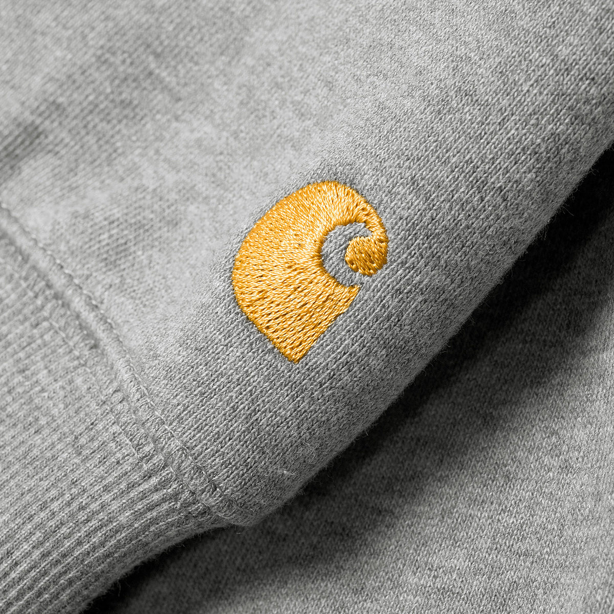 Carhartt WIP Hooded Chase Sweat Grey Heather/ Gold