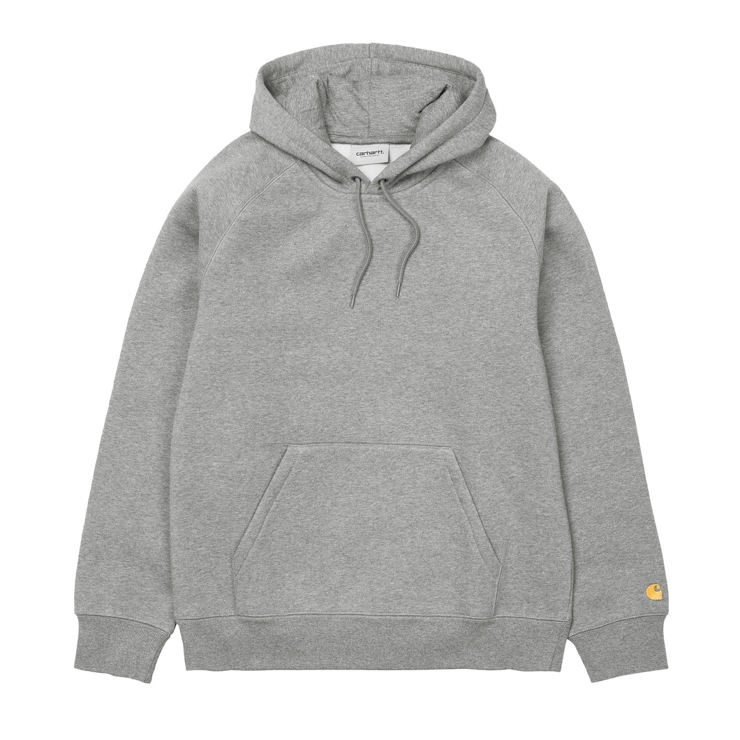 Carhartt WIP Hooded Chase Sweat Grey Heather/ Gold