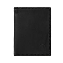 Load image into Gallery viewer, Carhartt WIP Leather Fold Wallet Black
