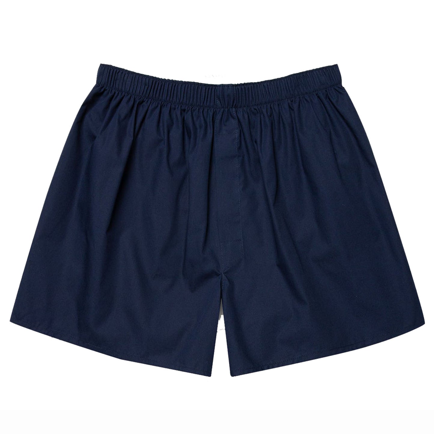 Sunspel Cotton Poplin Boxer Short Navy