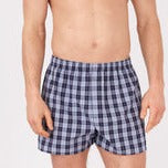 Load image into Gallery viewer, Sunspel  Boxer Short Blue Check
