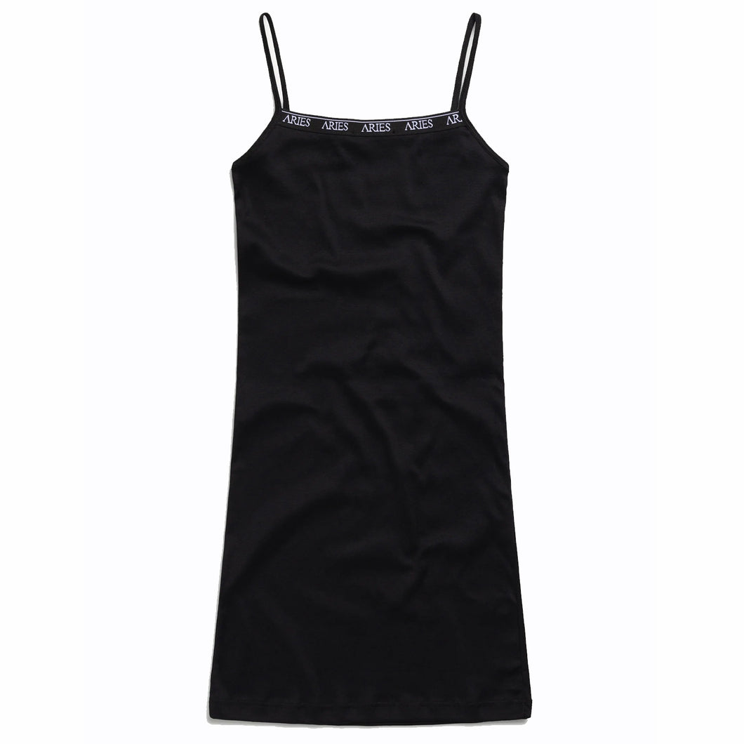 Aries Mercerised Cotton Mini Dress Black