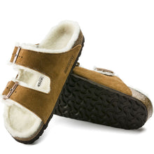 Load image into Gallery viewer, Birkenstock Arizona Shearling Suede Leather Narrow Fit Mink

