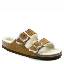 Load image into Gallery viewer, Birkenstock Arizona Shearling Suede Leather Narrow Fit Mink
