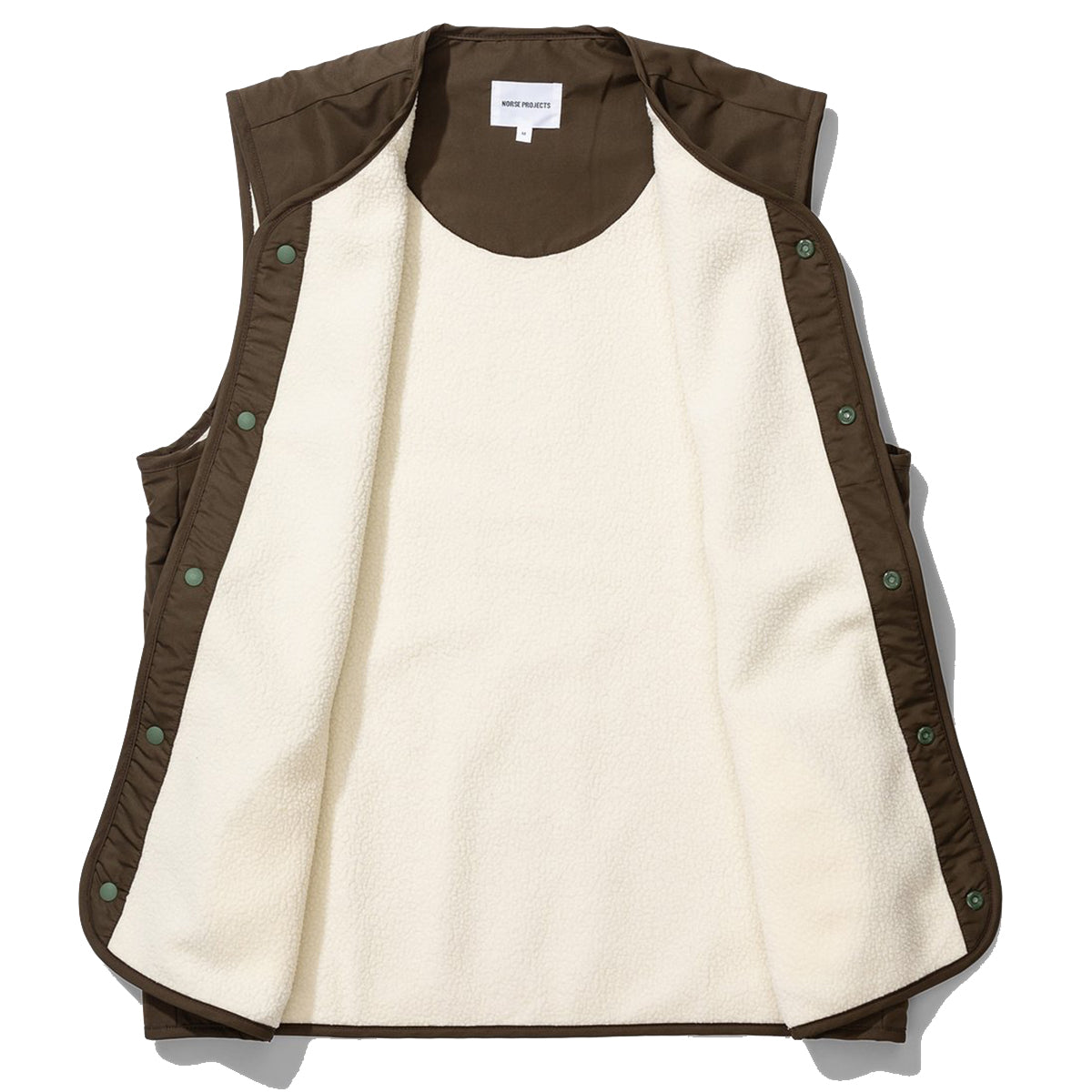Norse Projects Otto Tab Series Fleece Gilet Utility Khaki