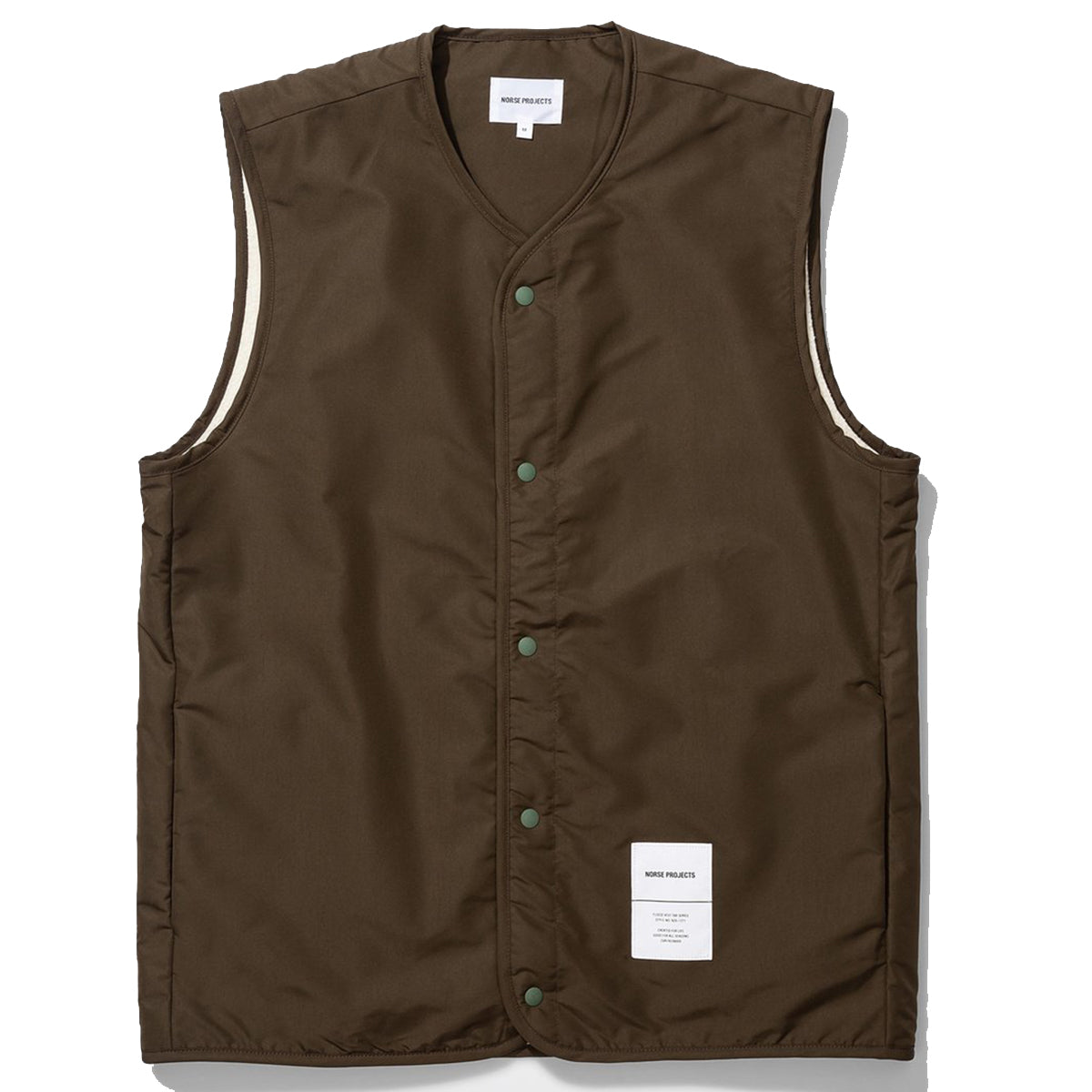Norse Projects Otto Tab Series Fleece Gilet Utility Khaki