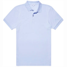 Load image into Gallery viewer, Sunspel Pique Polo Shirt Pastel Blue
