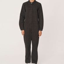 Load image into Gallery viewer, YMC Garland Cotton Twill Pinstripe Jumpsuit Black

