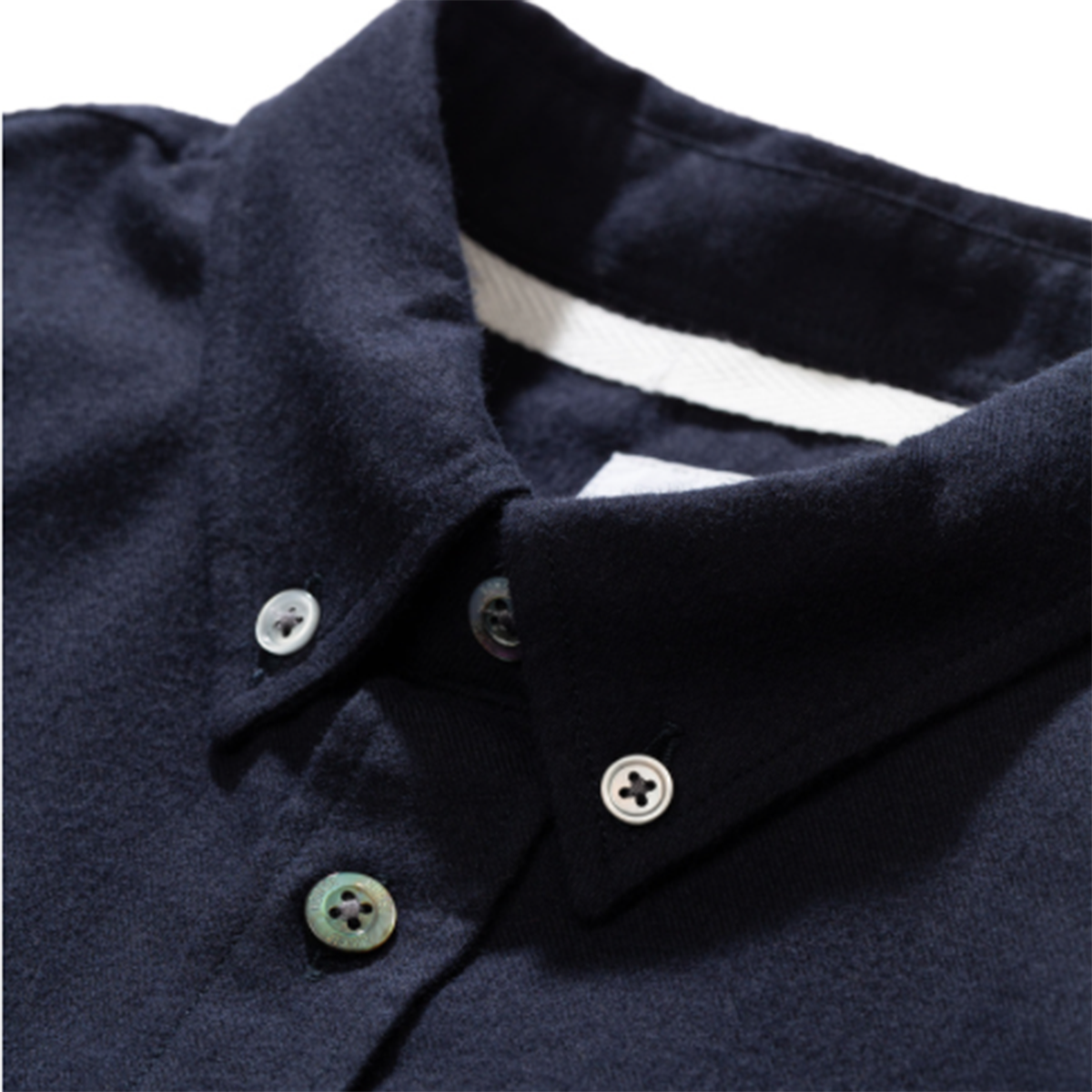 Norse Projects Anton Brushed Flannel Shirt Dark Navy