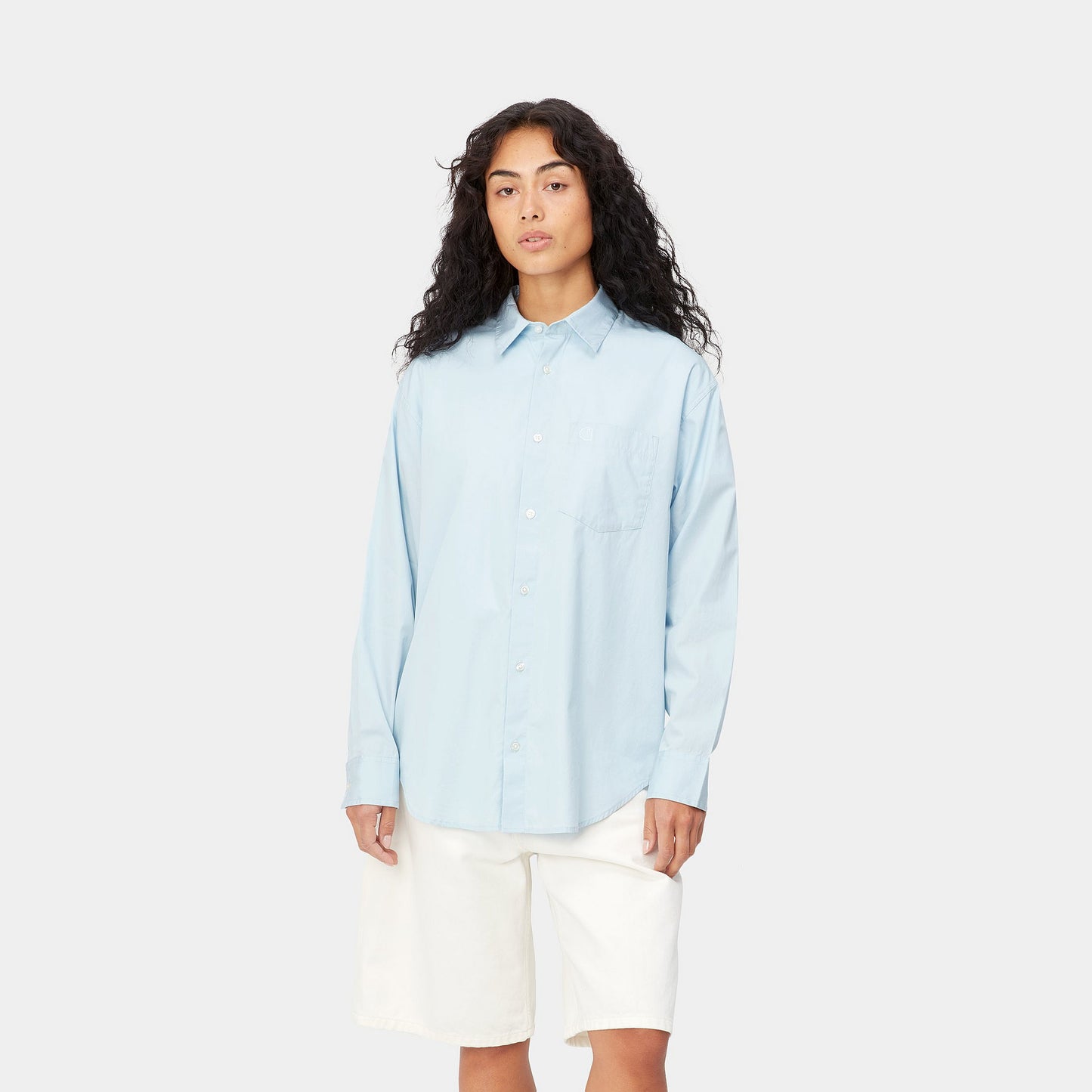 Carhartt WIP W' L/S Kingston Shirt Icarus/White